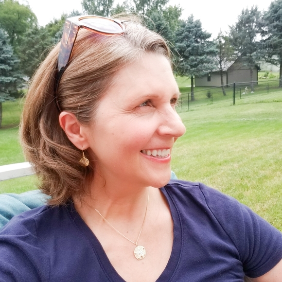 Sand Dollar Earrings and Necklack Set - Picture 2 of 4